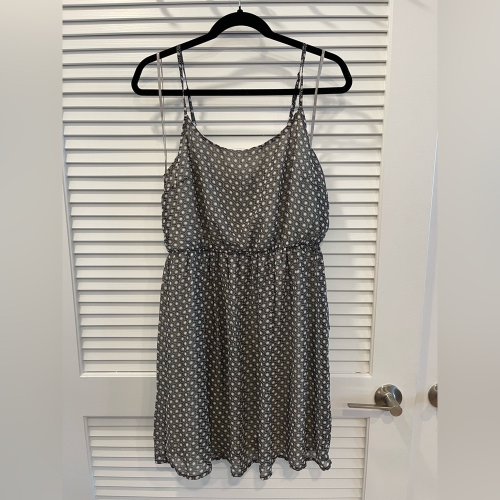 NWT Forever 21 Dress Womens Medium Black White Geometric Floral